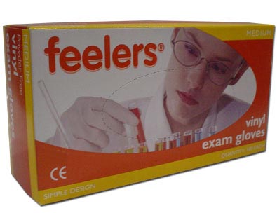 Clear Powdered Vinyl Gloves Medium 100/PACK