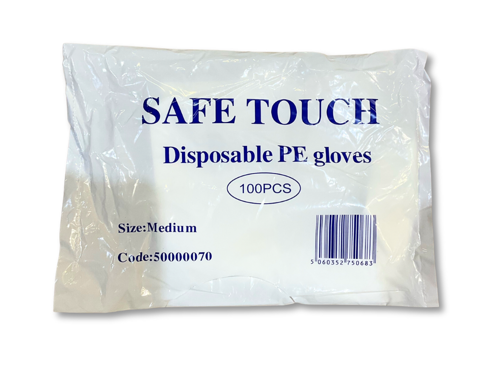Polythene Clear Gloves Medium 100/PACK