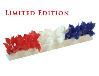 Garnish Red/White/Blue Leaf -length 250MM 12/BOX