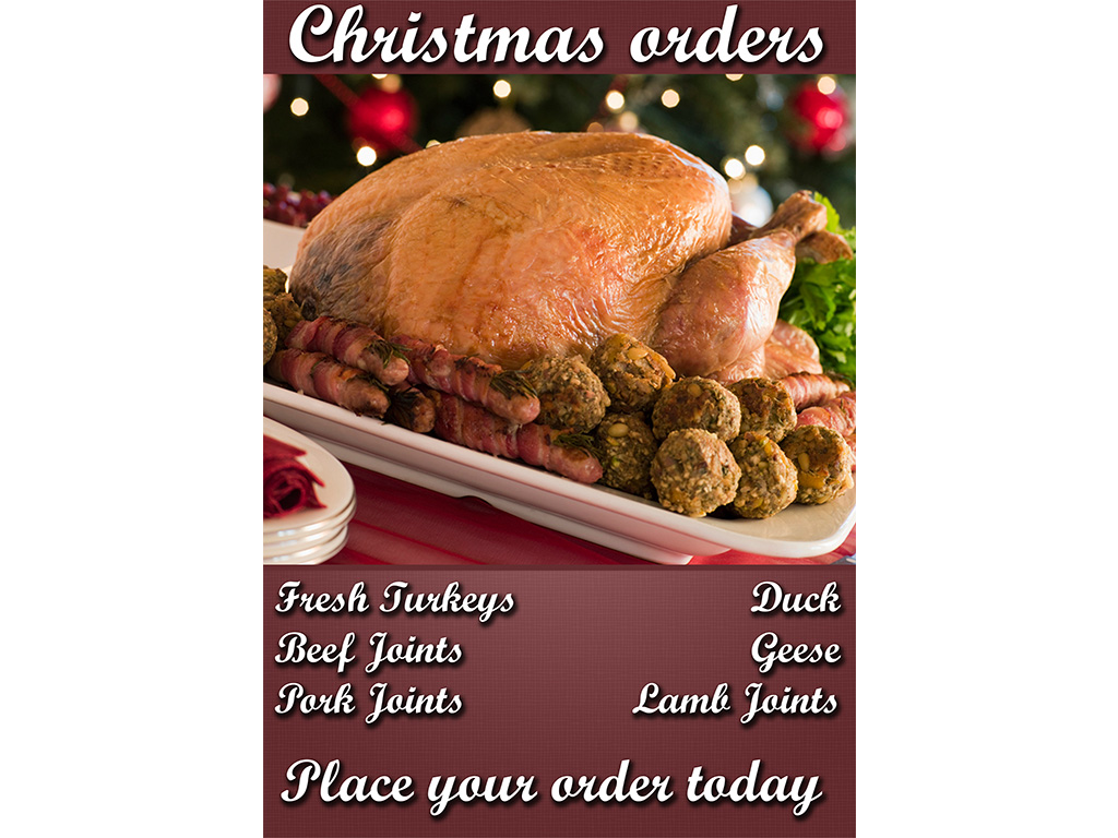 Christmas Poster Order Now - A1 Size
