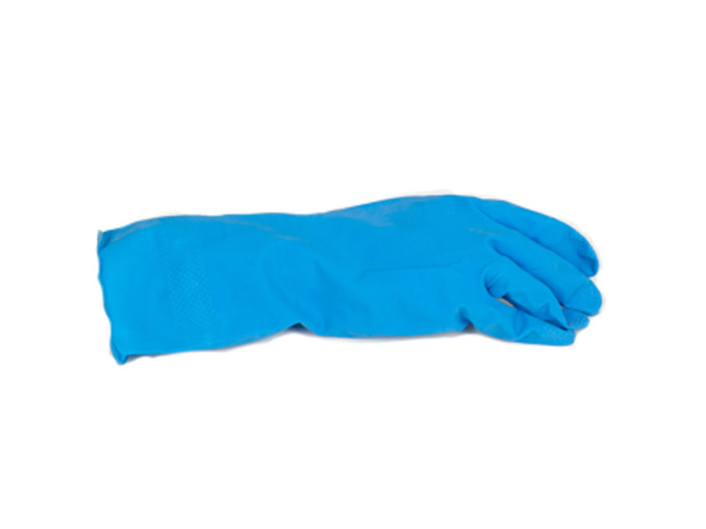 Blue Household Rubber Gloves Medium 12 Pairs/Pk