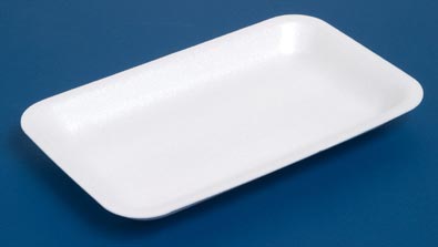 White EPS Tray 3D 222 X 133 X 20MM 500/BOX