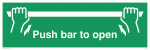 Push Bar To Open L31 Wall Sticker
