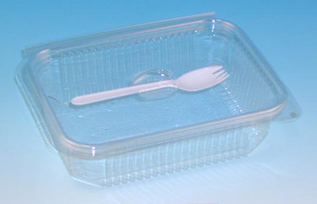 Rectangular Salad Bowl 750CC With Spork 400/BOX