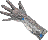 CHAIN MAIL GLOVE WITH FOREARM 5 FINGERS-LARGE