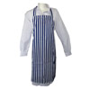 APRON BLUE/WHITE BOLD STRIPE 70X90  100% COTTON