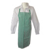 APRON GREEN/WHITE BOLD STRIPE 70X90  100% COTTON