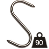 HOOKS STAINLESS STEEL 6" X 1/4" 10 PER PACKET