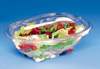 CLEAR OVAL SALAD BOWL 370CC WITH SPORK 400/BOX