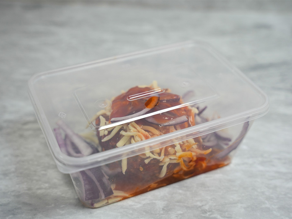 Microwaveable Container & Lid 1000CC  250 Per Box