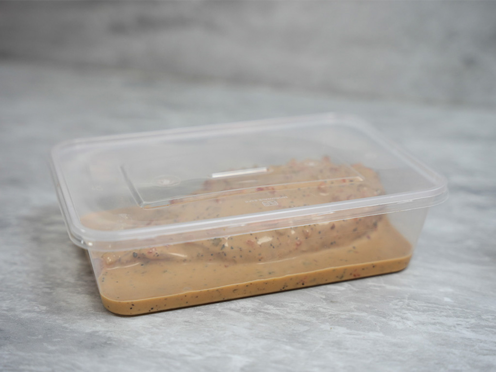 Microwaveable Container & Lid 650CC  250 Per Box