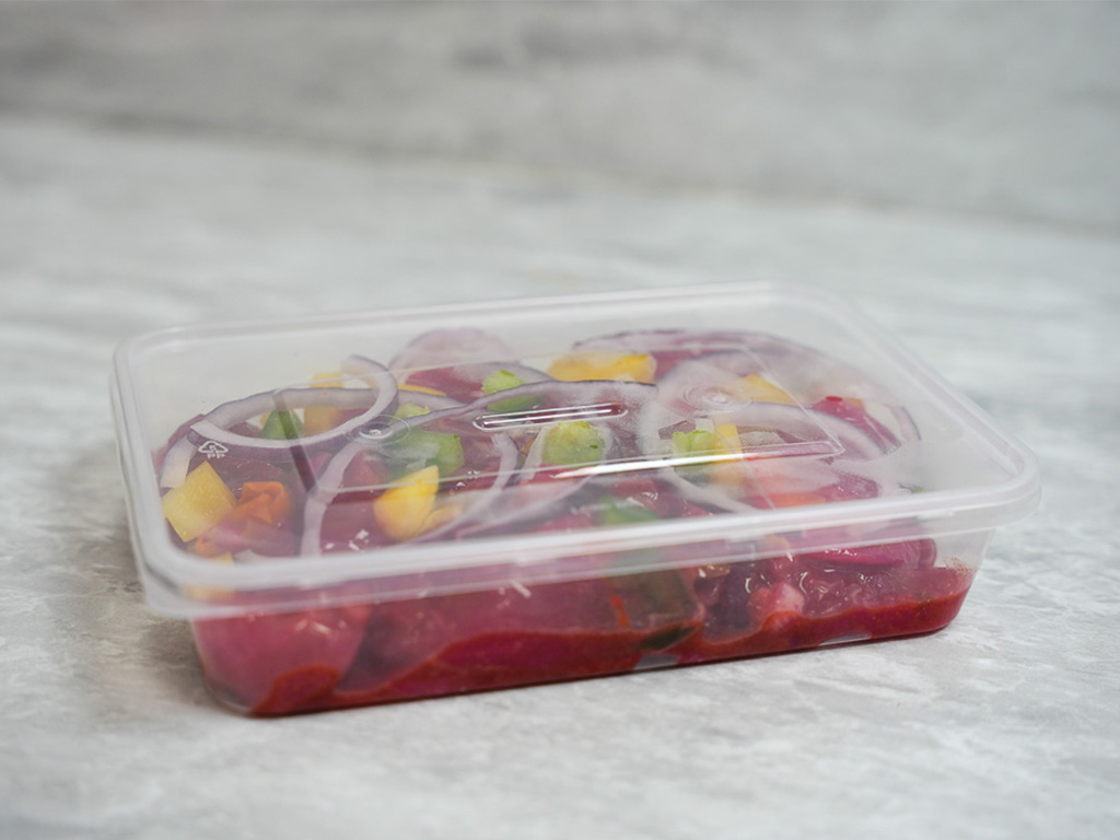 Microwaveable Container & Lid 500CC  250 Per Box