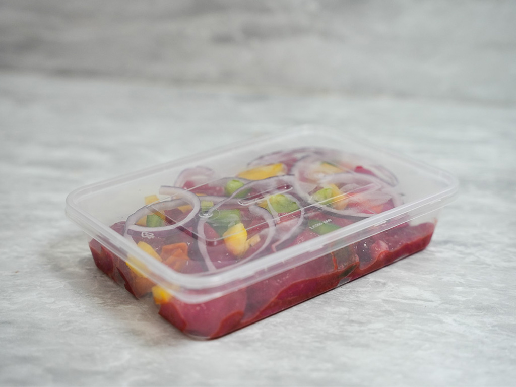Microwaveable Container & Lid 500CC  250 Per Box