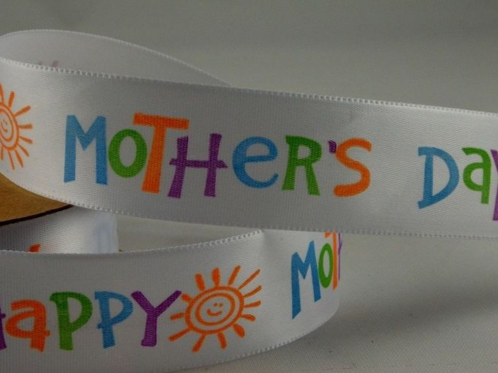 RIBBON - HAPPY MOTHERS DAY 25MM X 10MTR ROLL