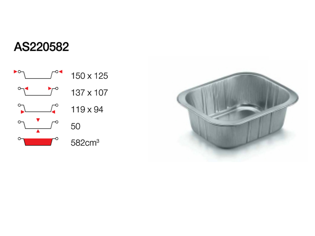 SMOOTHWALL TRAY - FOR 1 150X125X50 700/BOX