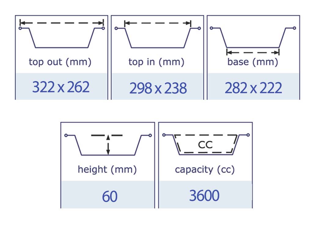 Aluminium Foil Tray 3600CC 290/BOX
