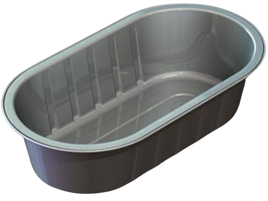 ALUMINIUM SMOOTHWALL TRAY 198 x 108 x 50mm OBLONG