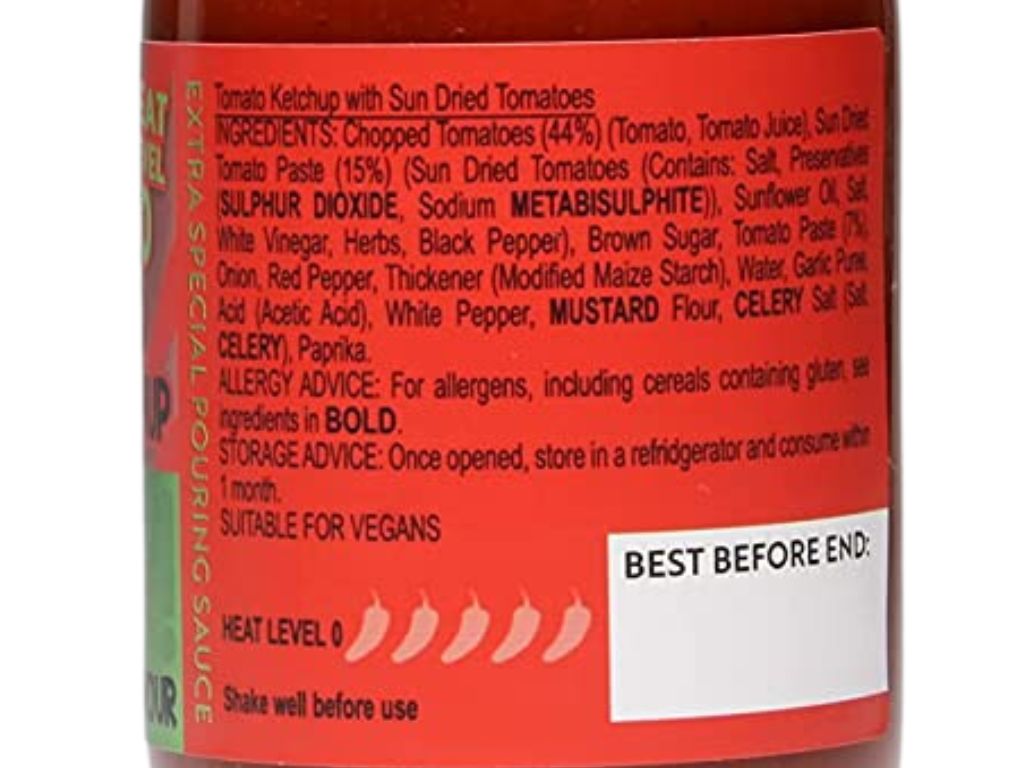 Sundried Tomato Ketchup 270G 6 Per Case