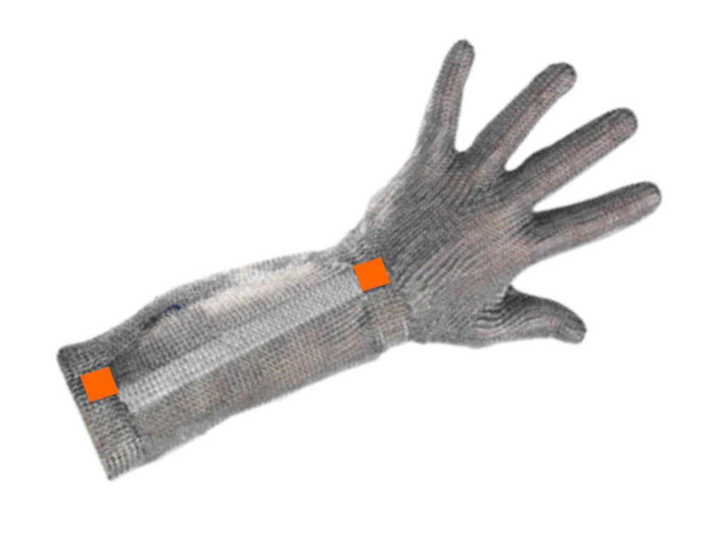 CHAIN MAIL GLOVE WITH FOREARM 5 FINGERS X LARGE