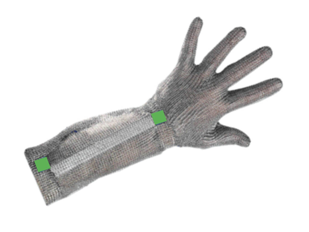 CHAIN MAIL GLOVE WITH FOREARM 5 FINGERS X SMALL