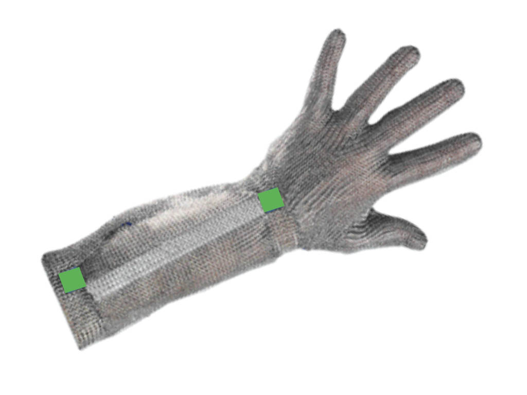 Chain Mail Glove With Forearm 5 Fingers X Small