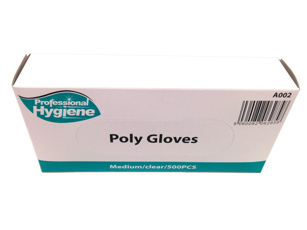 DISPOSABLE GLOVES CLEAR POLYTHENE 100/PKT