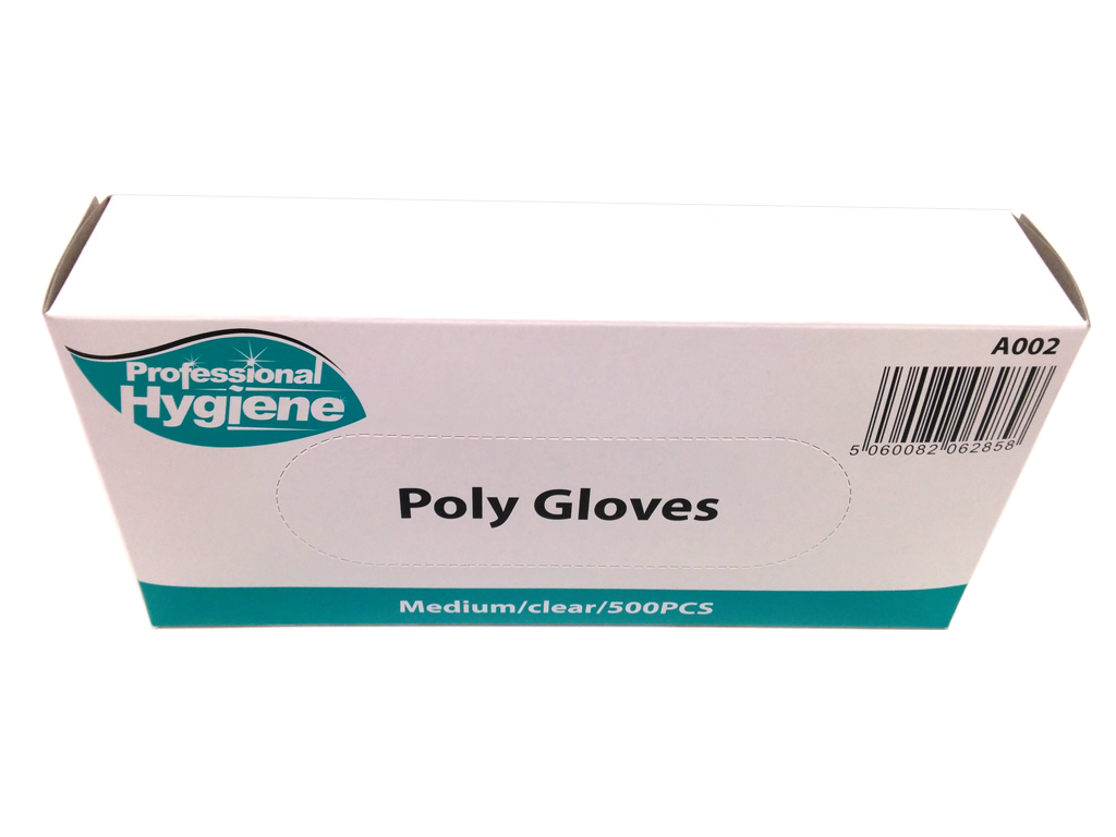 Polythene Clear Gloves Medium 500/PACK