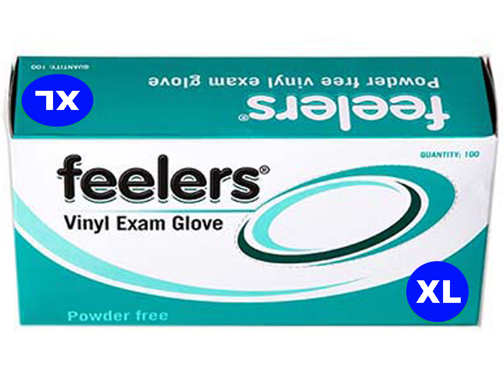 Clear Unpowdered Vinyl Gloves Xl 100/PACK