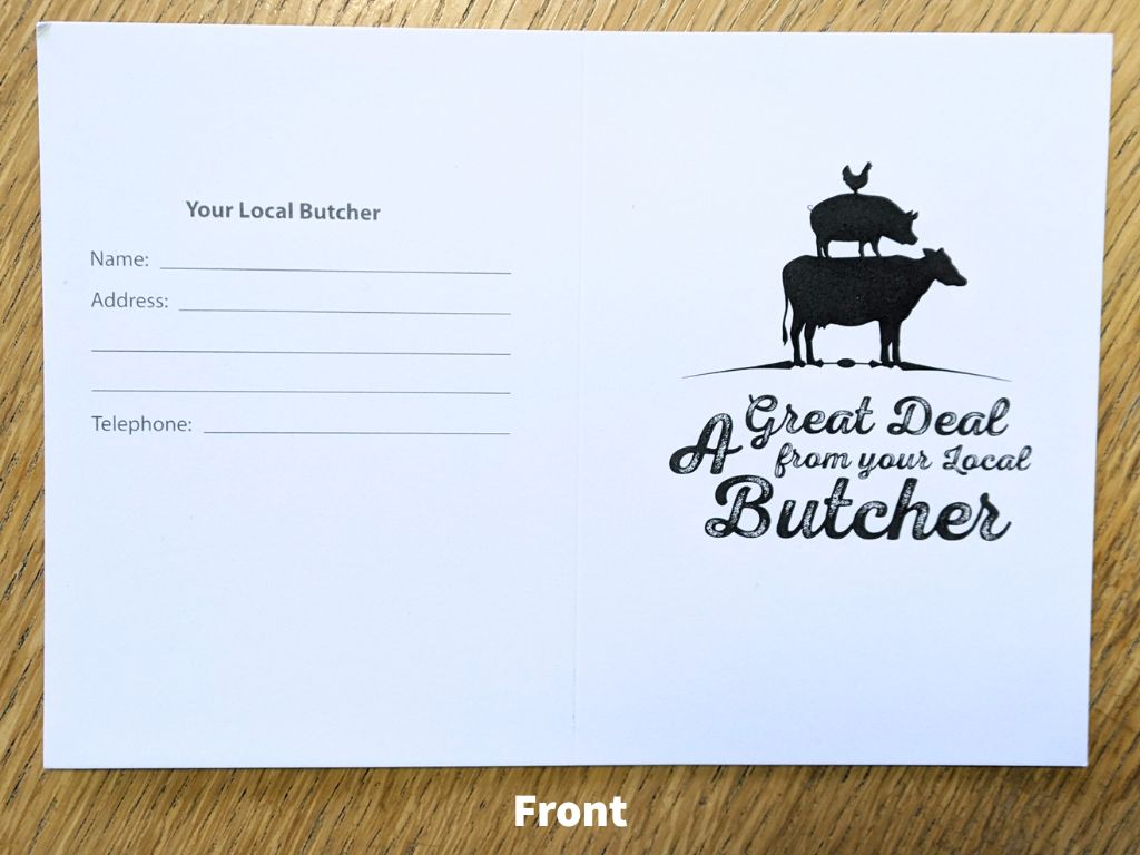A5 Butchery Clubcard 100 Per Pack