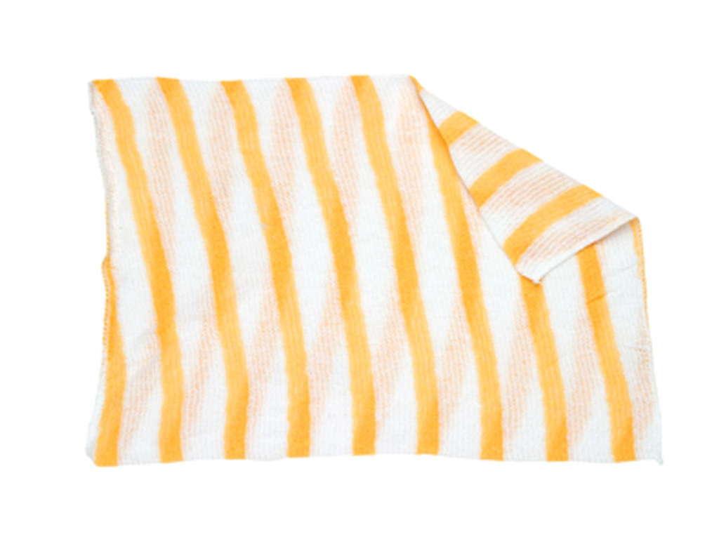 STOCKINETTE DISHCLOTH YELLOW STRIPE 30x40 10/PK