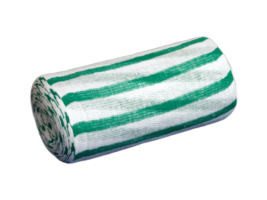 STOCKINETTE GREEN STRIPE 800G PER ROLL