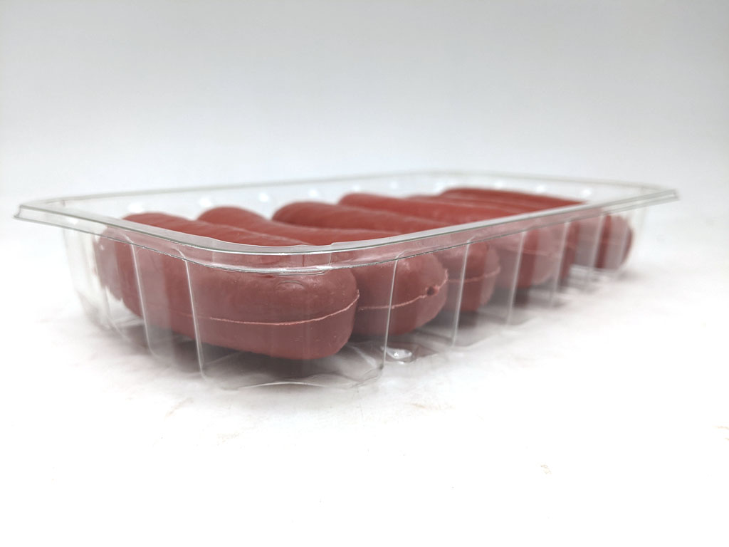 Sausage Tray 220X130X35 Clear Rpet 480/PACK