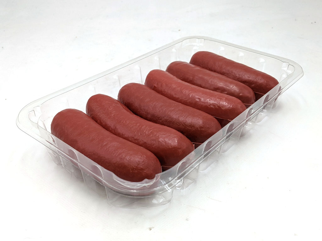 Sausage Tray 220X130X35 Clear Rpet 480/PACK