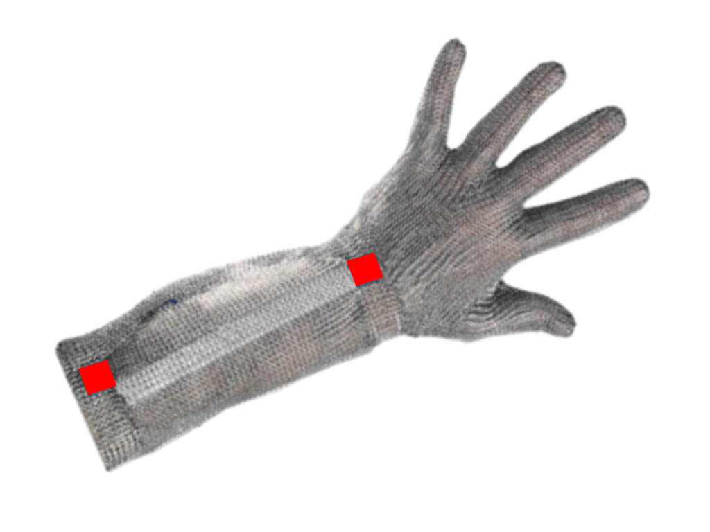 CHAIN MAIL GLOVE WITH FOREARM 5 FINGERS MEDIUM Scobies Direct