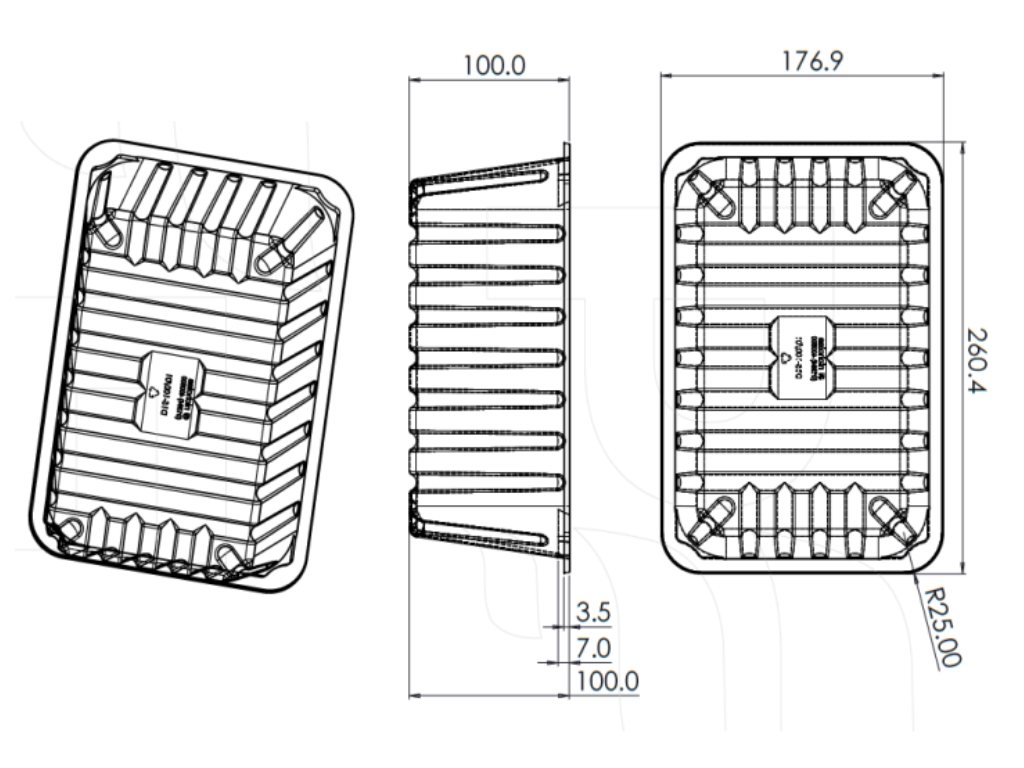 D15-100 CLEAR TRAY 216/PACK