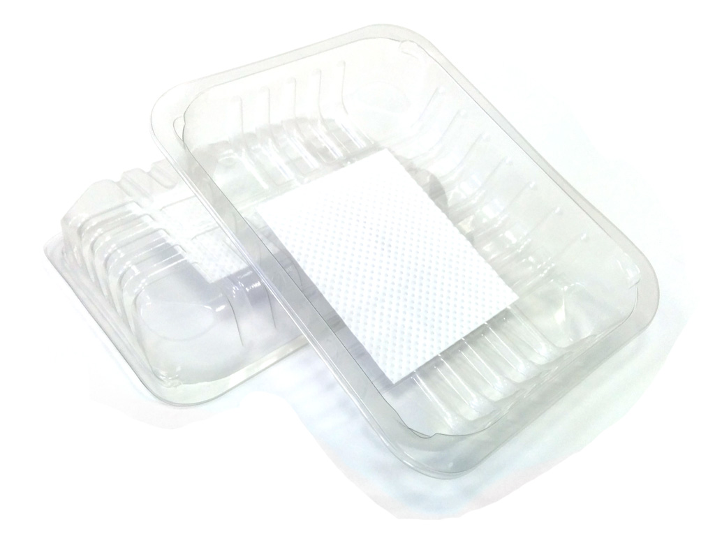 D2-37 R/APET MEAT TRAY WITH MEAT PAD - 258/PACK