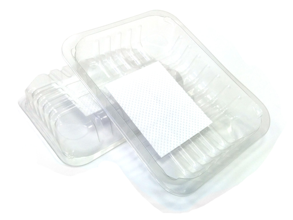 D2-37 R/Apet Meat Tray With Meat Pad - 258/PACK