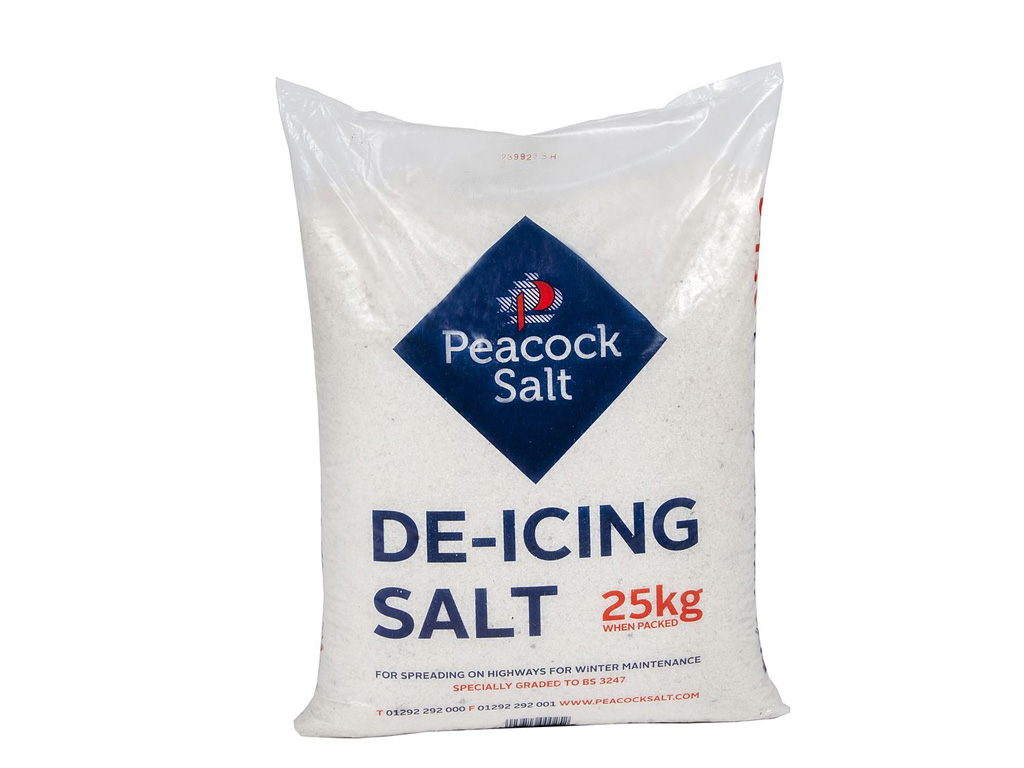 WHITE DE-ICING SALT 25KG BAG