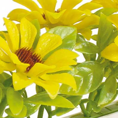 YELLOW SUNFLOWER L=250MM BLACK BASE 12/BOX