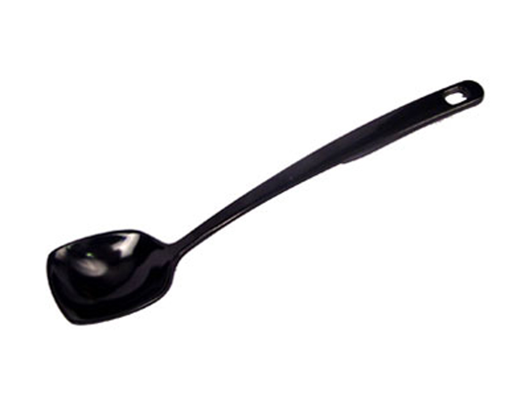 Black Melamine Solid Spoon 250MM