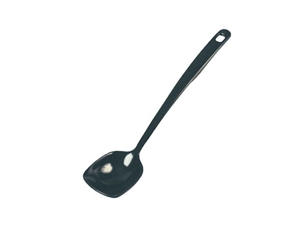 BLACK MELAMINE SOLID SPOON 310MM