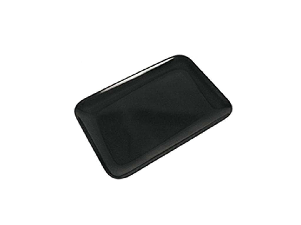 MELAMINE TRAY BLACK 160 X 240MM