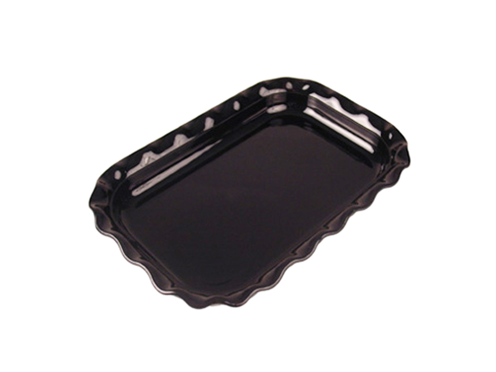 PROFESSIONAL FLUTED DISH BLACK 340 x 262 x 35 MM