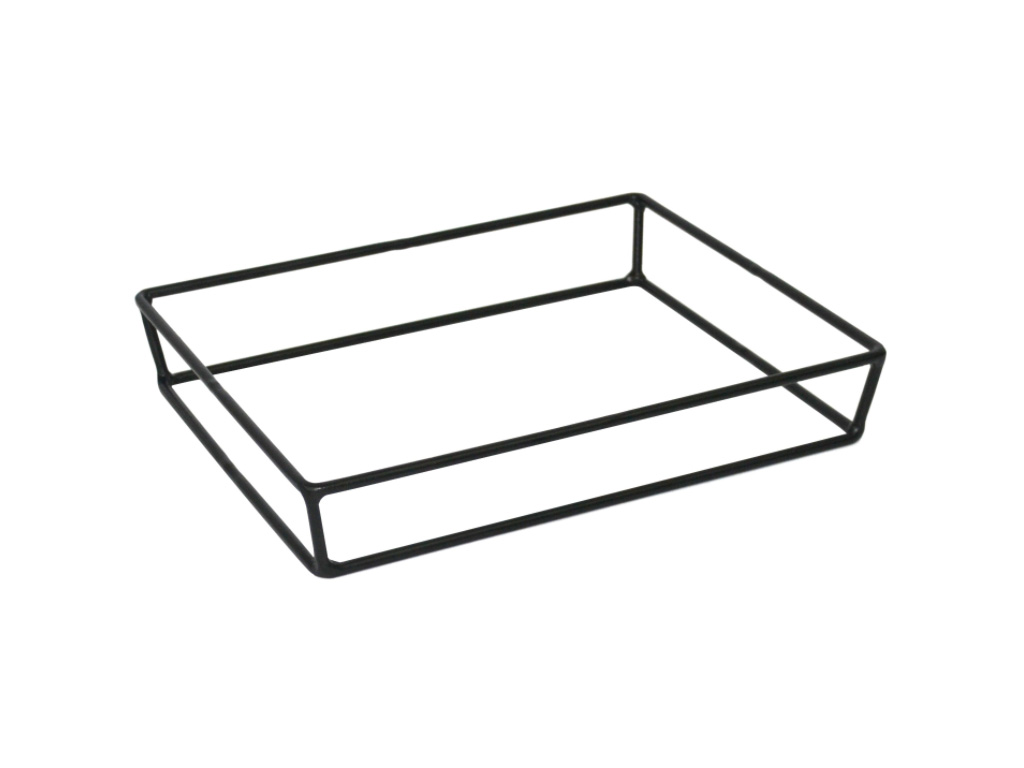 Black Rectangular Buffet Stand 306X256X54MM