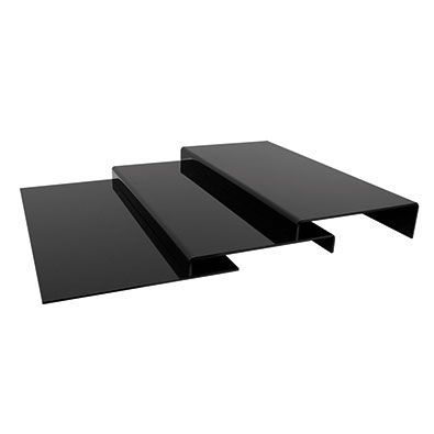 Black Acrylic 3 Step Rise Unit 500 X 900 X 50