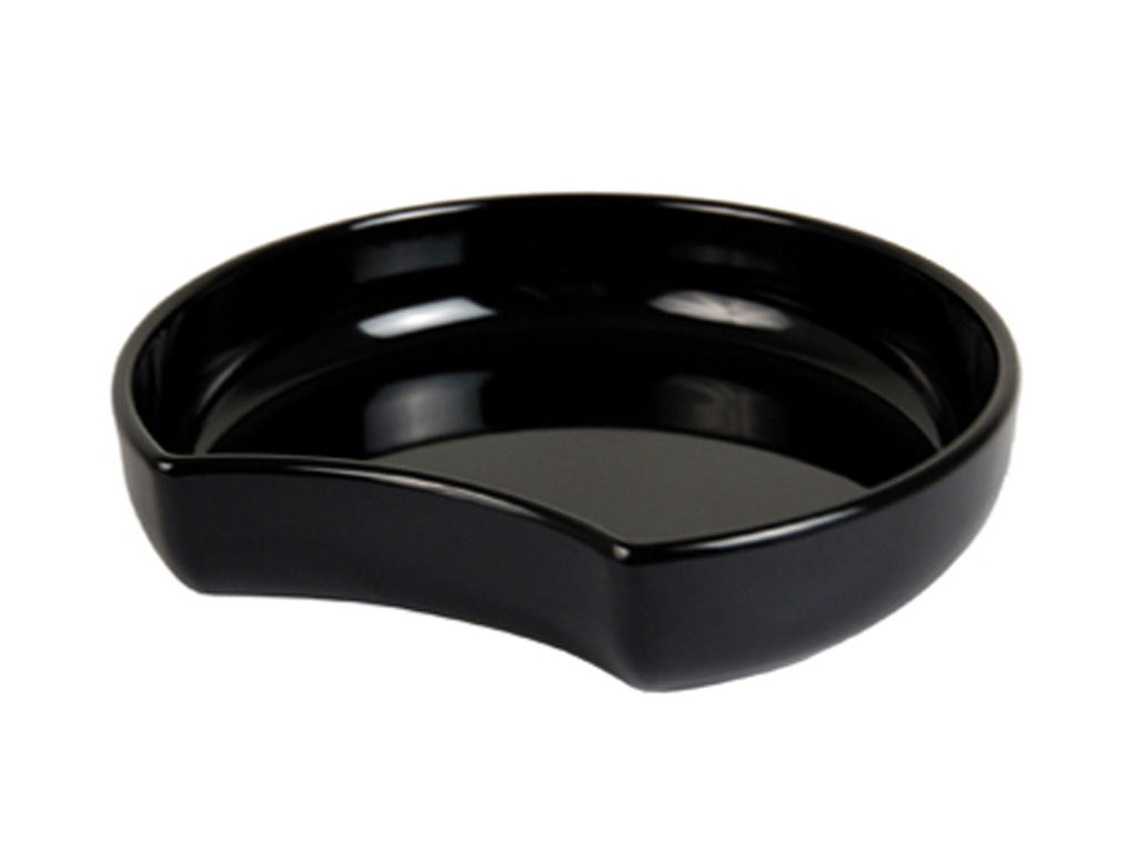 Black Melamine Crescent Dish 3 Litre