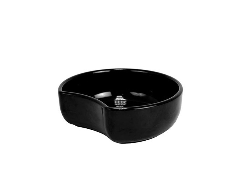 Black Melamine Crescent Dish 0.9 Litre