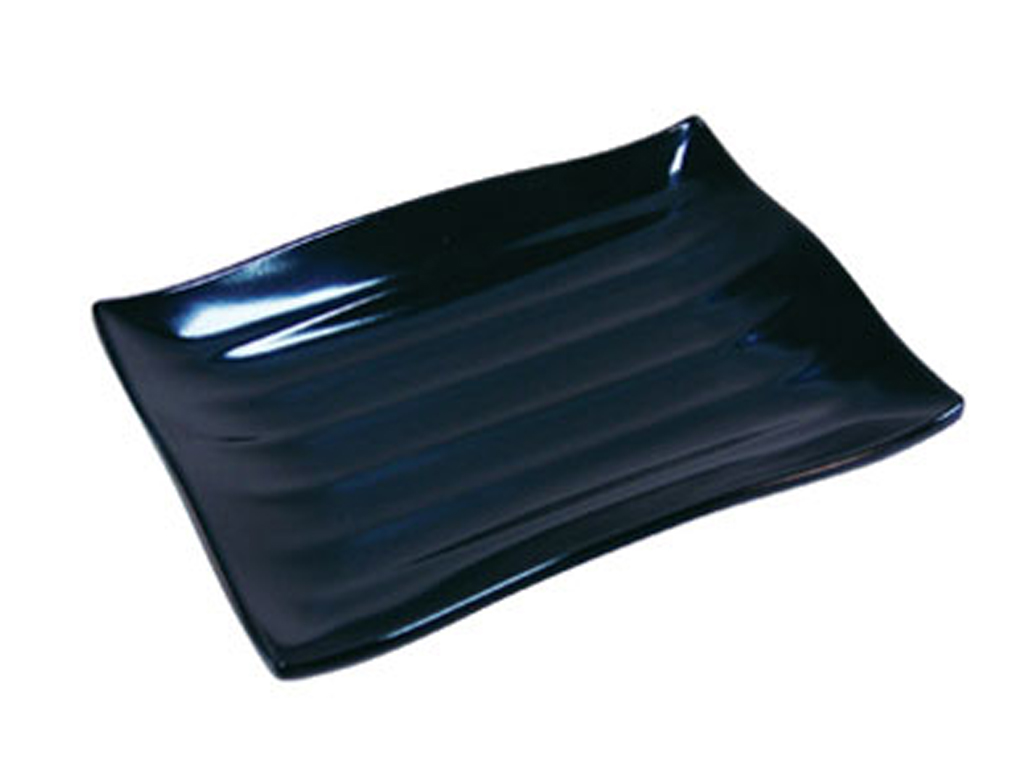 WAVY PLATTER BLACK 150 X 210 X 30MM