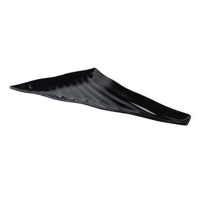 WAVY CURVED MELAMINE BLK PLATTER 538x376x38mm (L)