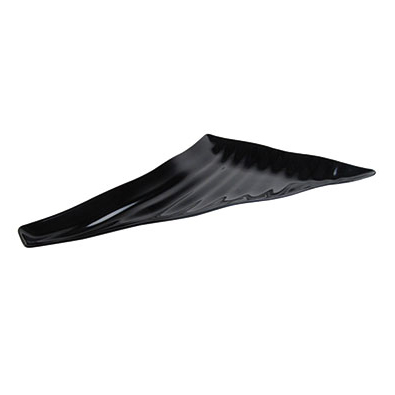 Wavy Curved Melamine Blk Platter 538X376X38MM (r)